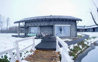 Glulam Log Cabin House Sauna