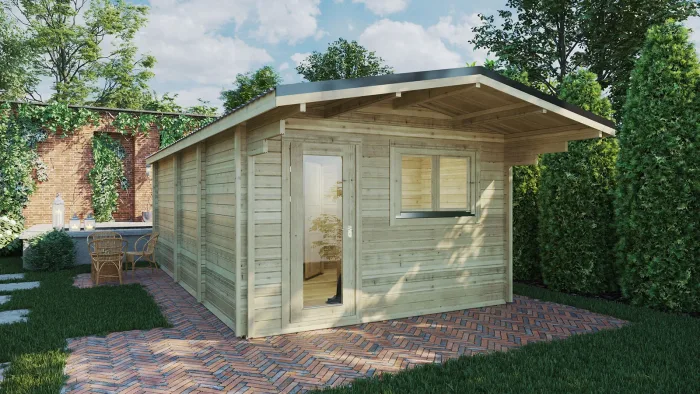 ONE BED TYPE F LOG CABIN 4m x 7m